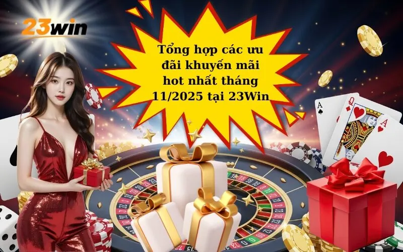 Tổng hợp các ưu đãi khuyến mãi hot nhất tháng 112025 tại 23Win